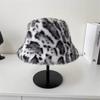 New Leopard Print Winter Fashion Fisherman's Hat Versatile Stylish and Warm Autumn Winter Plush Thickened Hat
