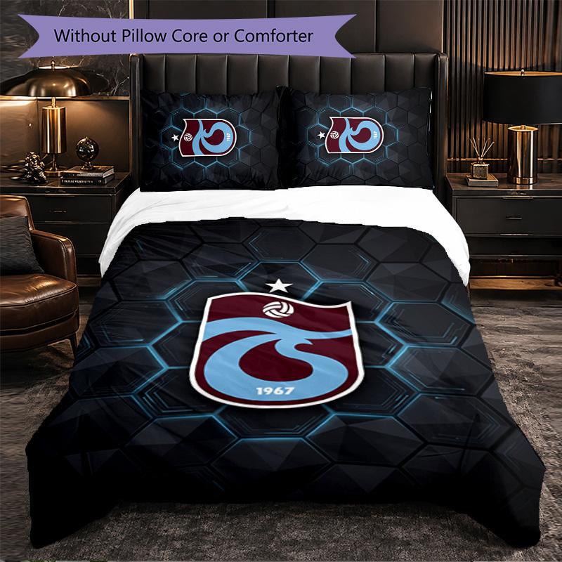 Biancheria da letto a tema Trabzonspor FC Set 3 Pezzi Copripiumino Biancheria da letto Decorativa per Camera Adolescenti Decorazione Casa