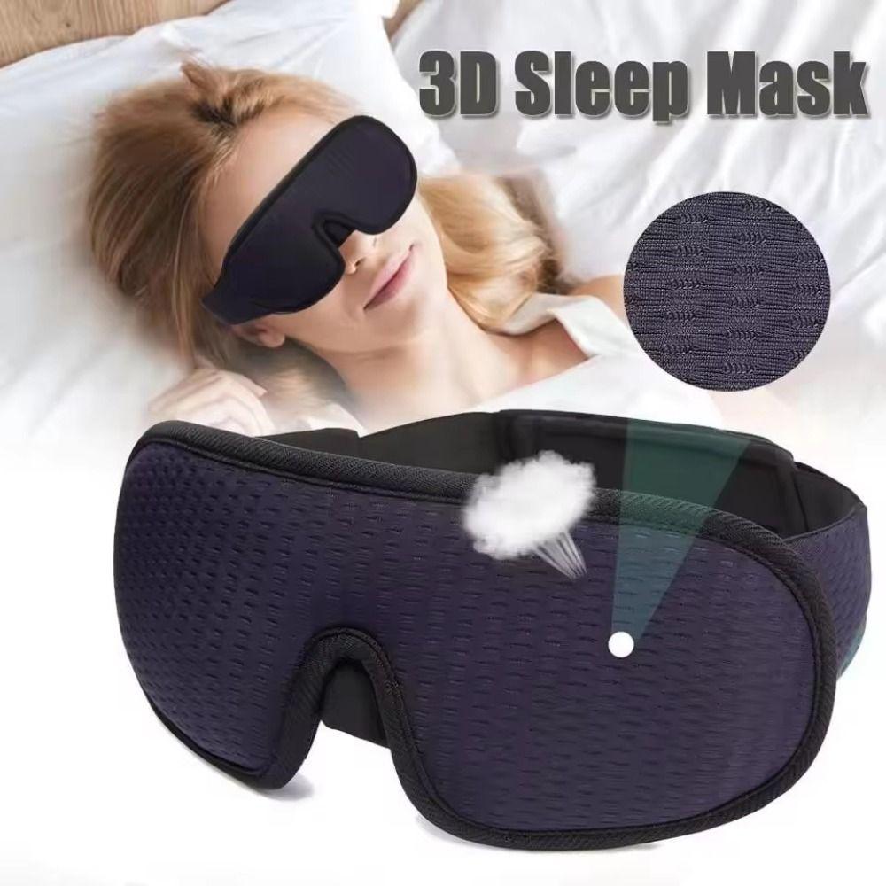 Breathable 3D Sleeping Mask Adjustable Strap Sleeping Aid Eyepatch Eye Cover Household