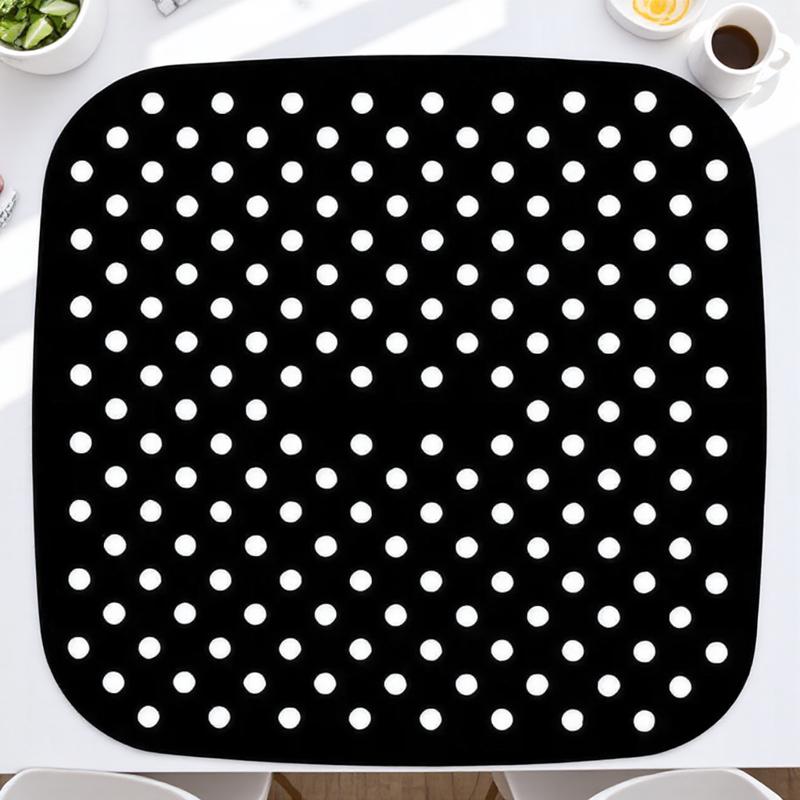 

Reusable Non Stick Silicone Air Fryer Liners Perforated Waterproof Baking Mats for All Models 7 5 8 8 5 9 Inch