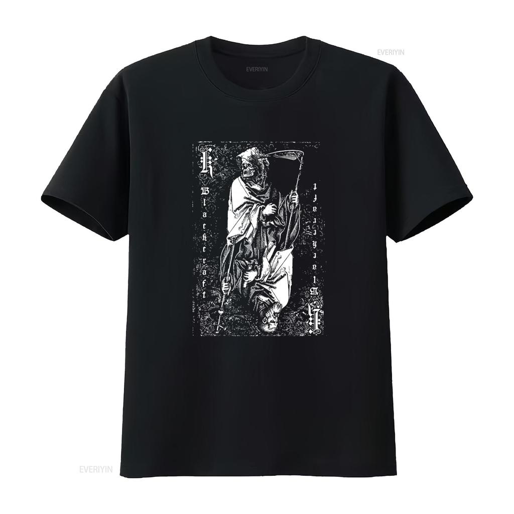 Blackcraft Cult DEATH TO GODS Mens Gothic Occult Fashion T Shirt with Grim Reaper Print vintage Washed Stylish Soft Breathable