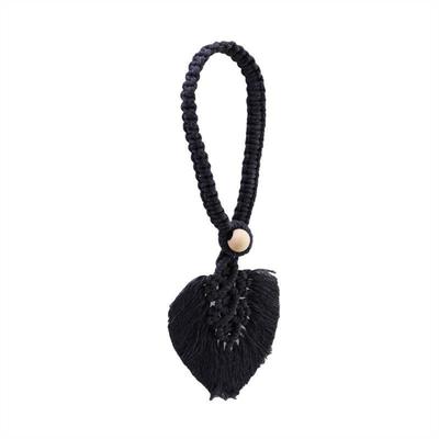 Tendalino Tessuto a Mano per Tende Clip per Tende da Sole Cinghie Portatende Fibbia Macramè Foglia Boho Tendalino per Tende Accessori Decorazione Casa