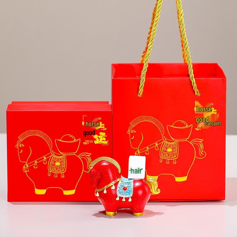 Year of the Horse Zodiac Gift Set: Contemporary Horse Ornament Souvenir