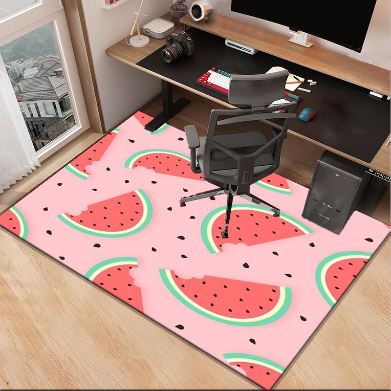 Watermelon Slice Pattern Office Rug Chair Mat, Entryway Carpet, Suitable for Front Door, Bedroom, Living Room, Desk, Holiday Gift