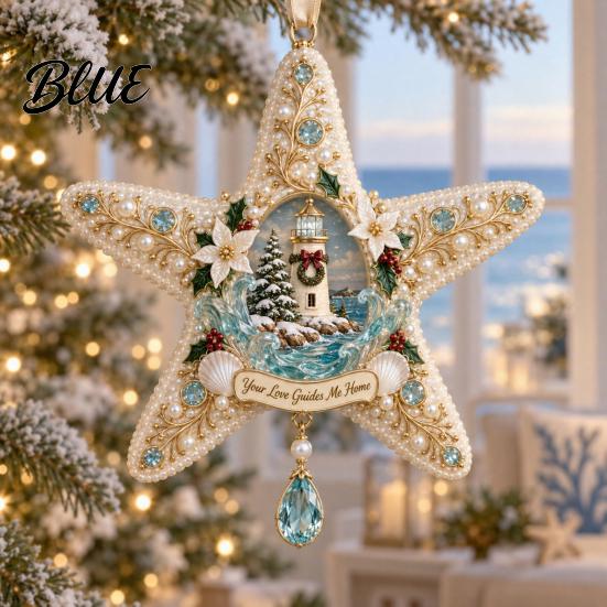 Dekoratives Meereskreaturen-Ornament Meeresleben Weihnachtsornament, Acryl Ozeantier Hängedekoration für Baum, Küsten-Urlaubshaus-Dekorationen Festlich
