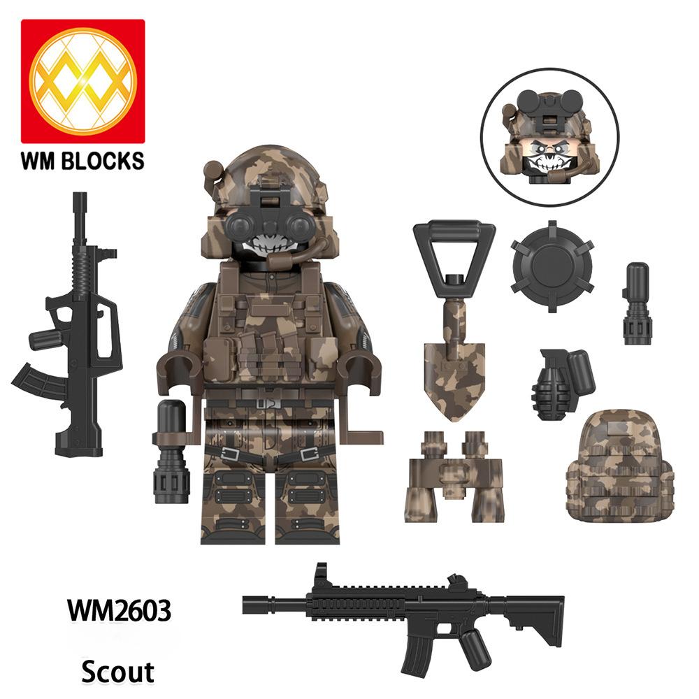 Special Forces Mini Bricks Action Figures Sniper Commando Scout Building Blocks Dolls Toys for Children WM6168