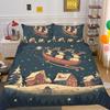 3D Christmas Printing Duvet Cover Set Full Size Microfiber Bedding Set High Ranking Lovely Bedspreads