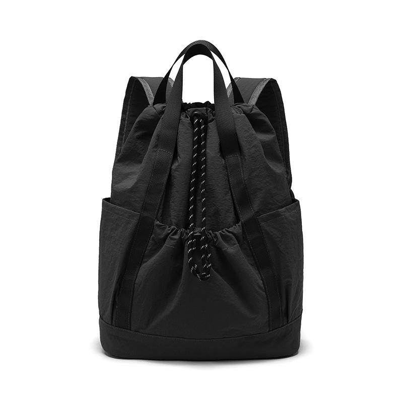 Niche Drawstring Nylon Backpack Women'S Fashion Pleated Bundle Single Shoulder Women'S Bag Outdoor Travel Backpack