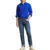 Polo Ralph Lauren FW23 Solid Logo Embroidered Loose Long Sleeve Shirt Men Shirts Blue MNPOWOV16823182-400