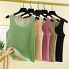 Autumn Winter DE Velvet Thermal Vest O-neck Sleeveless Tank Top Solid Color Seamless Warm Underwear Bottoming Tops