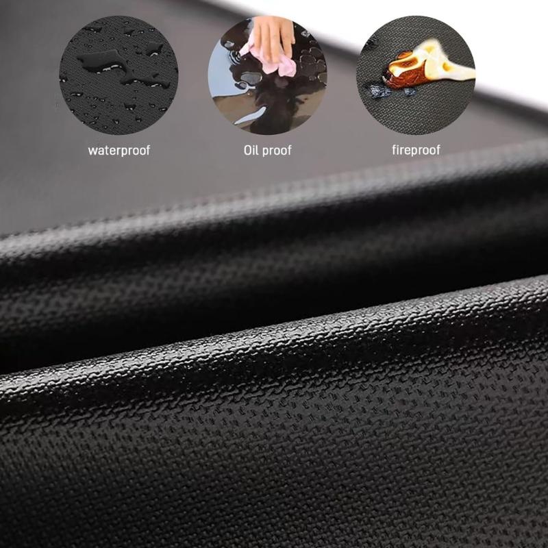 Fire Pit Mat Indoor Thicken Heatproof Mat 60x40CM Oil Proof Waterproof Floor Protector Fiberglass Texture for BBQ Grills