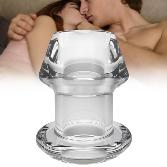 Anal Plug Lightweight Skin-friendly Transparent Useful Butt Beads Sex Toy for Couples