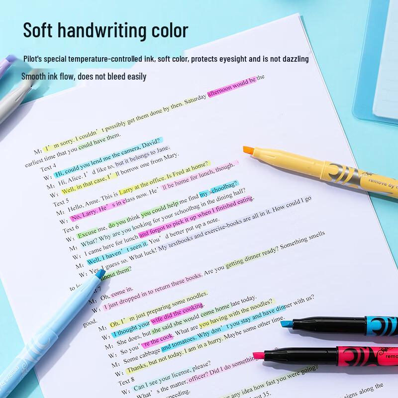 Pilot FriXion Light Radierbarer Fluoreszenz-Textmarker Set