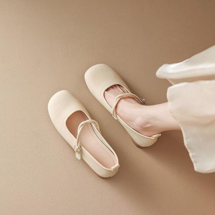 French Mary Jane autumn new grandma shoes with skirt gentle small leather shoes soft sole single shoes