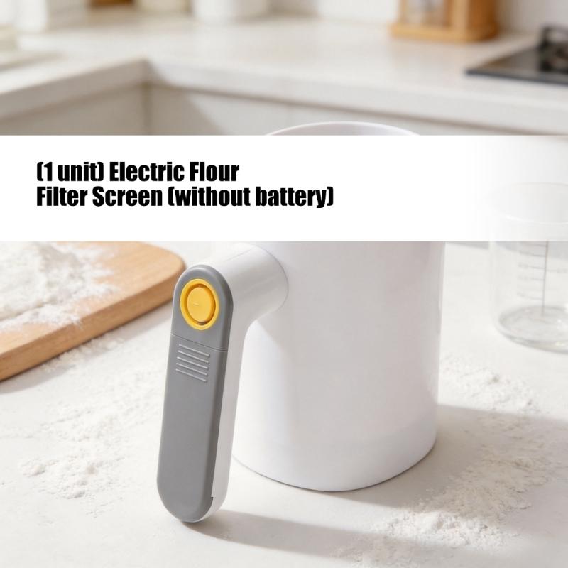 Electric Flour Sifter, Battery Operated Flour Sieve, Handheld Cooking Tool for Cooking and Pastry Baking