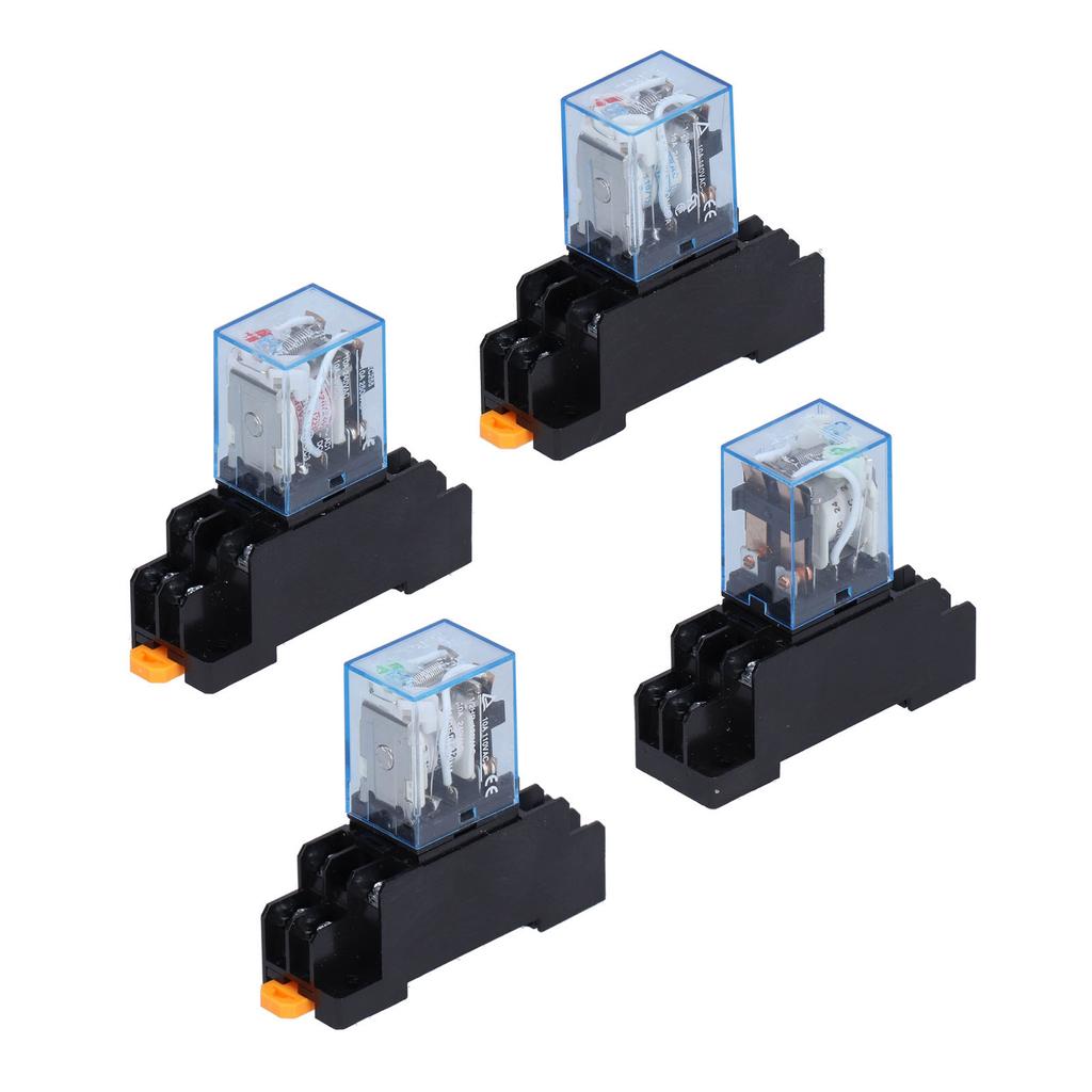 Coil Power Relays Indicator Light Terminal Socket Electromagnetic Relays Automatically Adjustable for Motors Industrial Relays