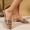 Mode Sommer Glitzer Strass Pantoletten Damen Hausschuhe Outdoor Absatz Mules Sandalen mit niedrigem Absatz Mode Damenschuhe Chaussures Femme