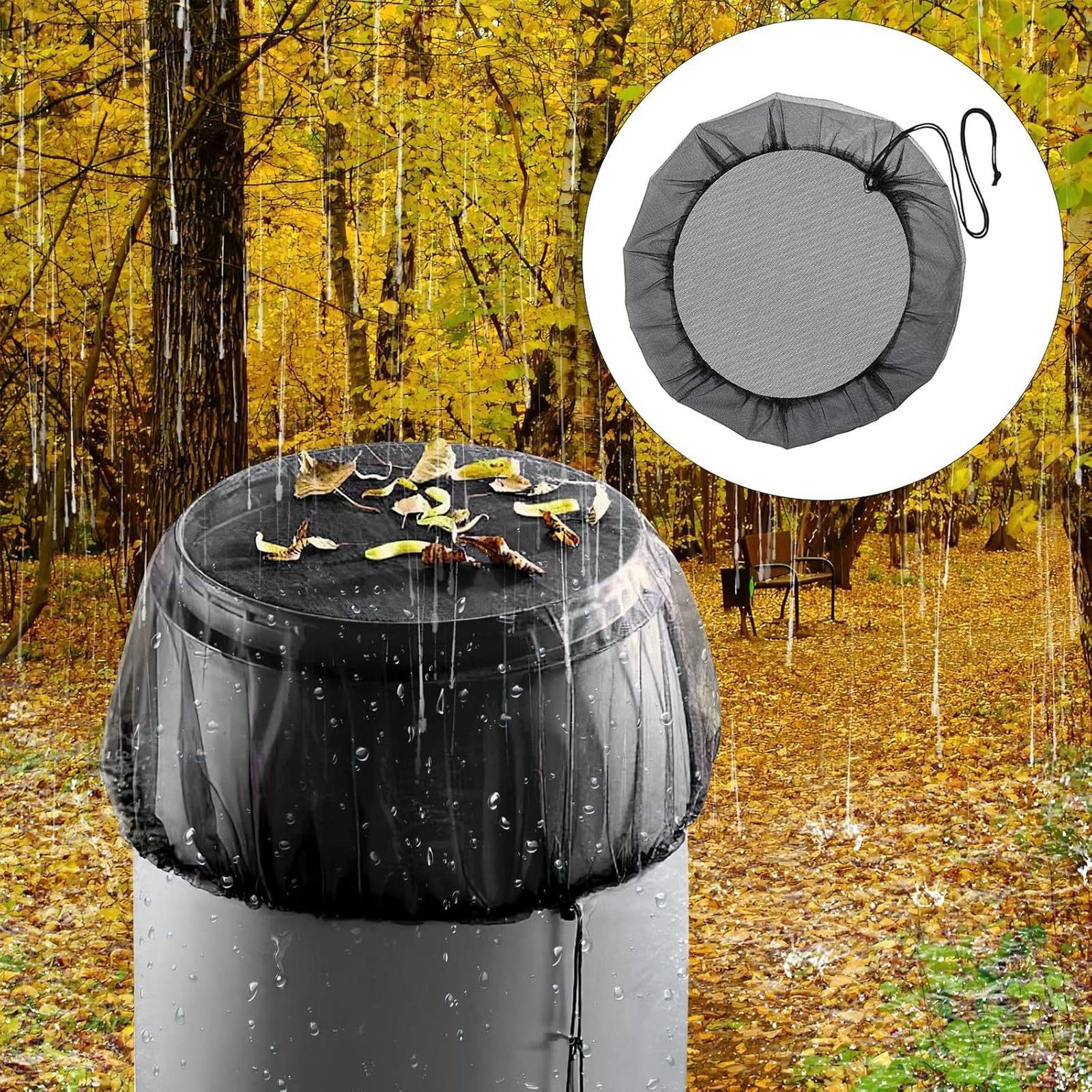

Outdoor Water Collection Rain bucket Mesh Cover Barrel Cleaning Time Prevent Insect and Leaves Garden Supplies One Size