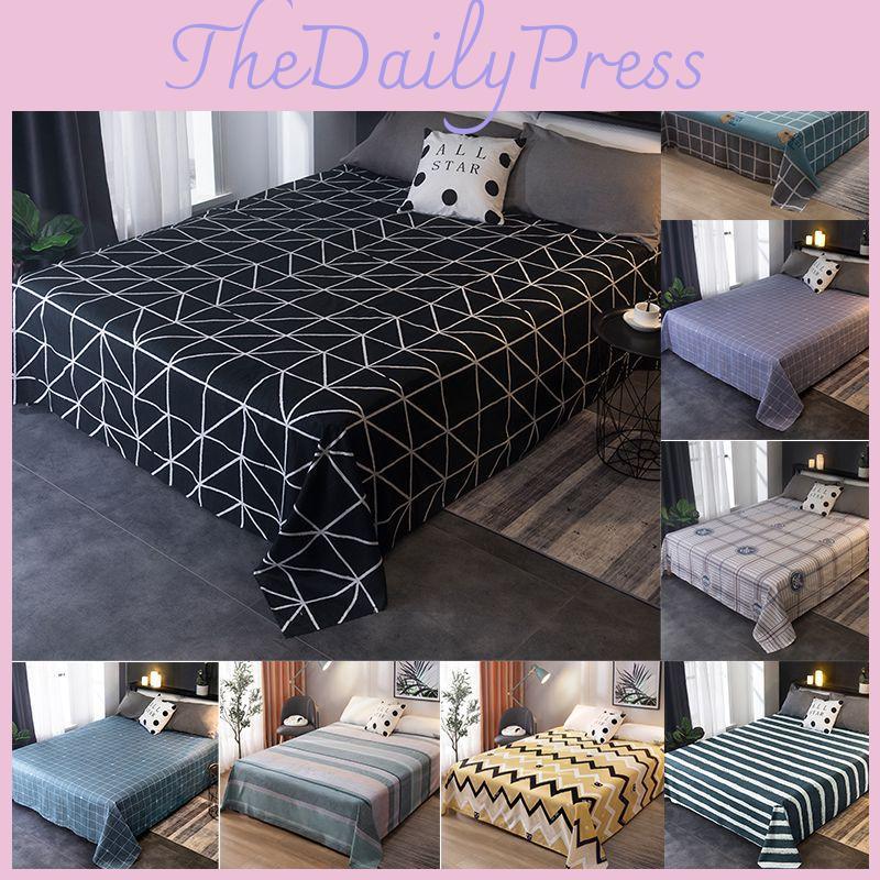 Cartoon Flat Sheet Mattress Cover With Anti-fade Soft Material For Home Or Dormitory**