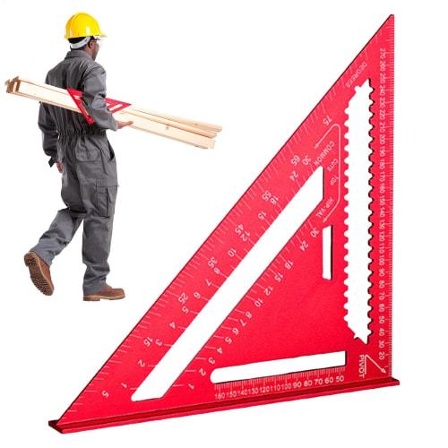Speed ??Square, Triangle Carpenter Square, Triangle Aluminum Rafter Square - Portable Marking Gauge, Multifunctional Carpentry Tool for Carpenters and
