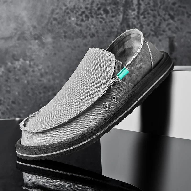 Spring Handmade Canvas Men Casual Shoes Design Sneakers Man Loafers Breathable Low Top Flat Shoes Soft Driving Zapatillas Hombre