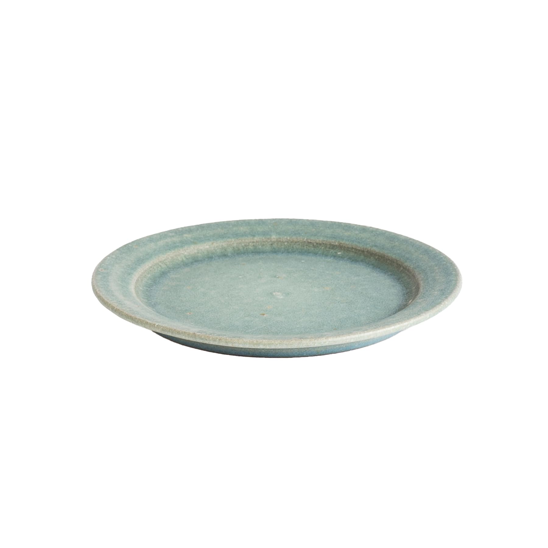 

Shigaraki ware by Meizan, TEIBAN WARE Rim Plate, Medium, 18cm diameter, microwave and dishwasher safe (light celadon)