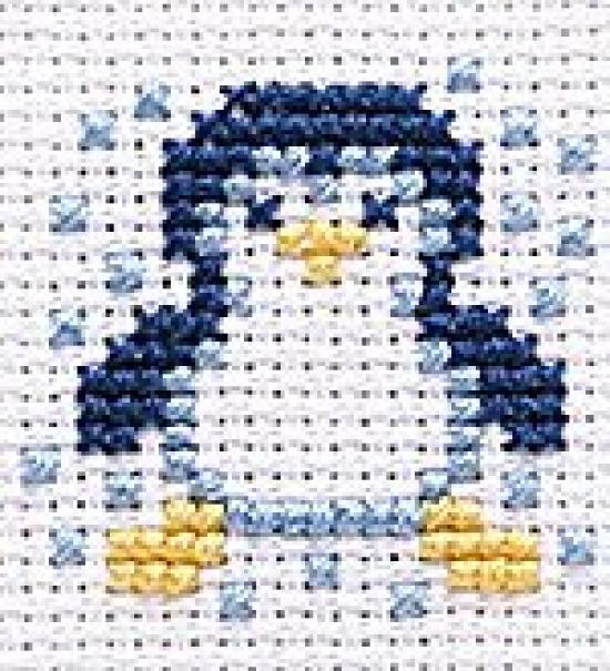 Olympus Thread Key Ring Embroidery Kit, Penguin KS-32