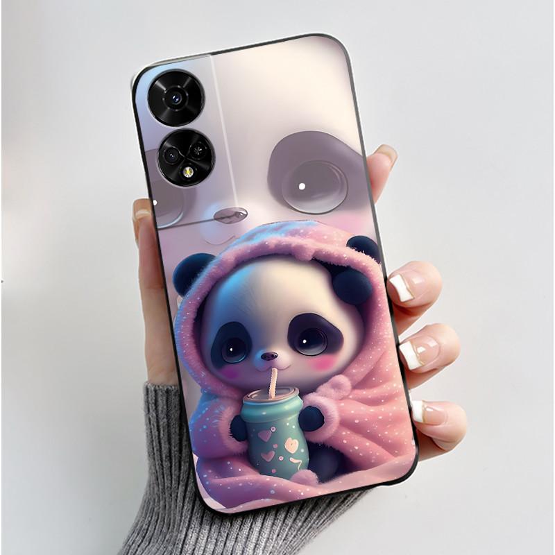 For TCL 50 5G / 50 SE Case Cute Rabbit Soft Black Silicone Back Cover For TCL 50SE Phone Cases TCL50 XE NxtPaper 5G Etui Fundas