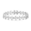 Monaco [Romantic Confession] Romance Series Snowflake Pave Design Exquisite and Versatile Bracelet Women’s Silver Silver S Endless Love