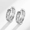 Huitan Caved Hollow Pattern Hoop Earrings New 2024 Personality Women Earrings Exquisite Ear Circles Daily Wedding Trendy