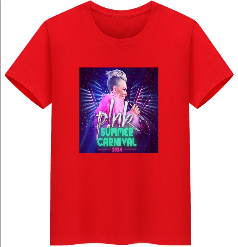 Pnk Cropped T Shirt Summer Carnival Tour Pink Tour Iconic Pnk Merch Tshirt Aesthetic Clothes Oversized T Shirt Tops