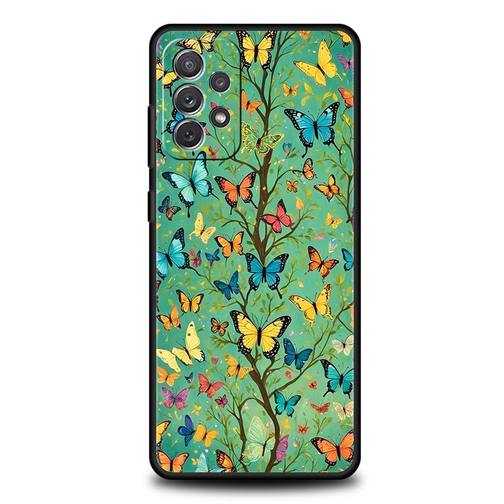 

Butterfly Design Phone Case for Samsung Galaxy A55 A35 A17 A07 A15 A13 A25 A51 A71 A72 A73 A32 A52 A52S A41 5G Soft TPU Shell Samsung A52 5G