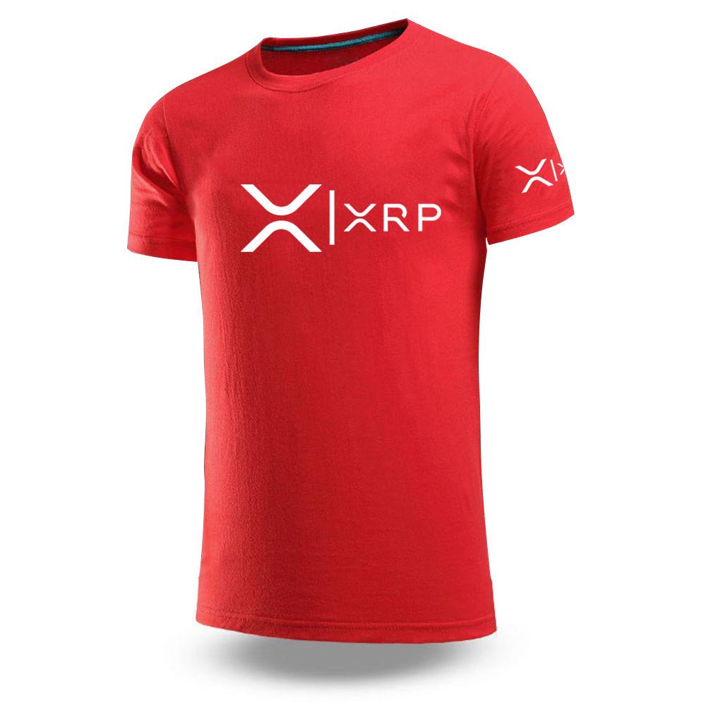 2025 Cryptocurrency Ripple Xrp New Unisexs Summer Round Neck Ordinary Short Sleeve Tshirt Printing Good Quality Comfortable Tops