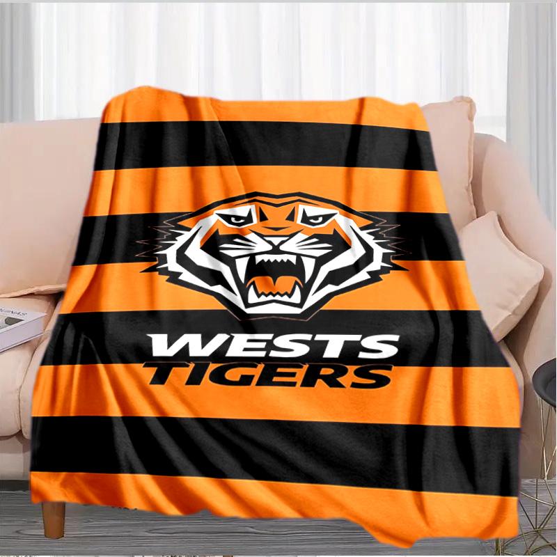 Coperta Wests Tigers Roar Forza E Orgoglio Adatta per Divani, Letti, Uffici E Campeggio - Regalo Perfetto per Halloween Natale
