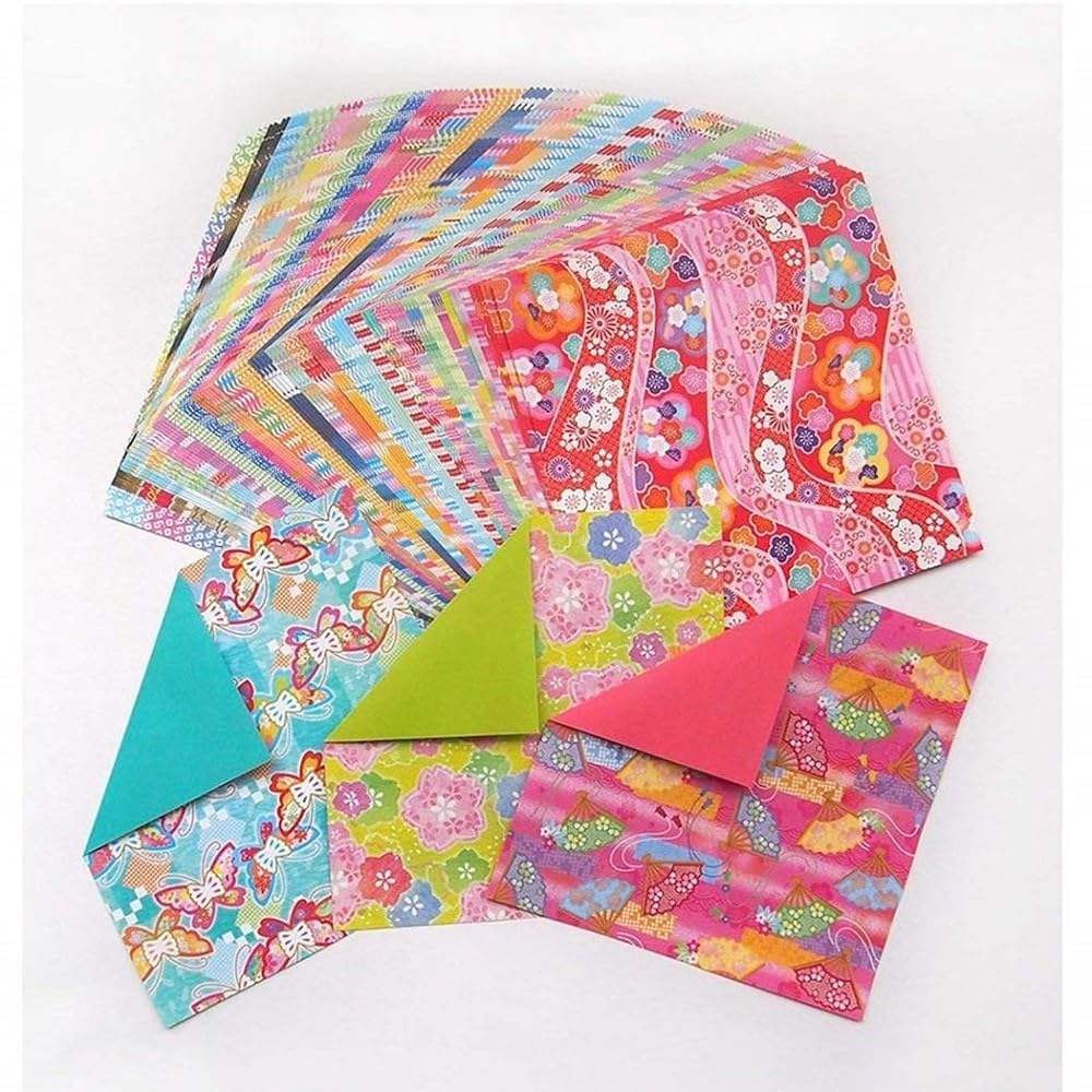 TOYO Origami Washi-Style Double-Sided Chiyogami Paper 15cm 30 Designs 120 Sheets