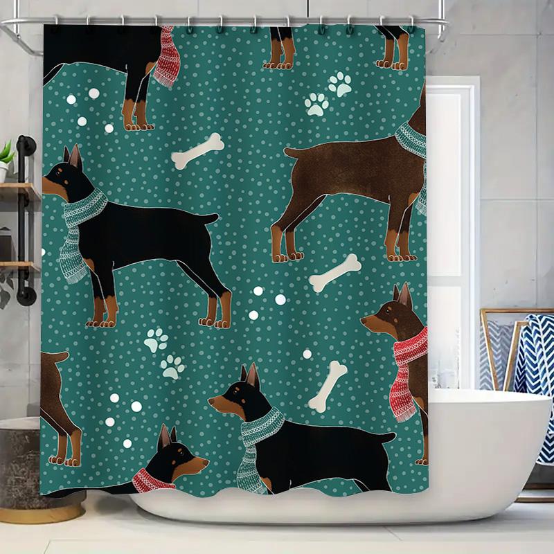 

Stylish Peach Print Shower Curtain For Bathroom Decor Waterproof Fabric With Hook Rings Set In Multiple Sizes. W60H190(CM)-1 Pcs