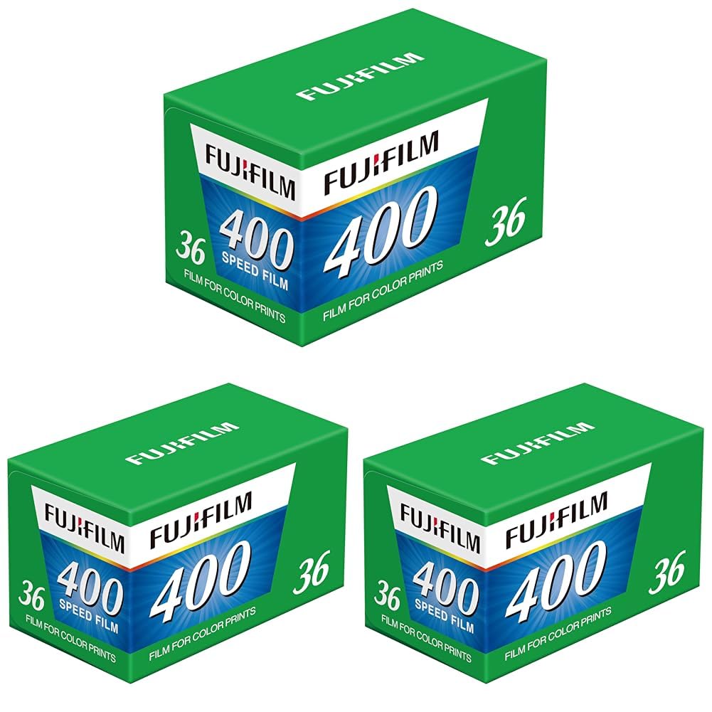Fujifilm 35mm Color Negative Film, Fujicolor, ISO 400, 36 Exposures, Single 135 400 EC 36EX1 (x 3)