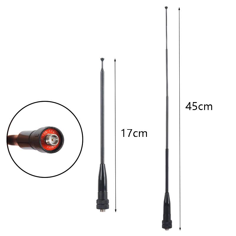 

45cm NA-01 Telescopic Walkie-Talkie Antenna for Senheks 8800, 8650, Baofeng UV5R, Quansheng UV-K6 Others
