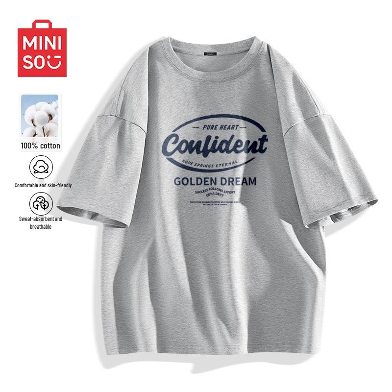 MINISO Unisex Pure Cotton Short-Sleeve T-Shirt XL