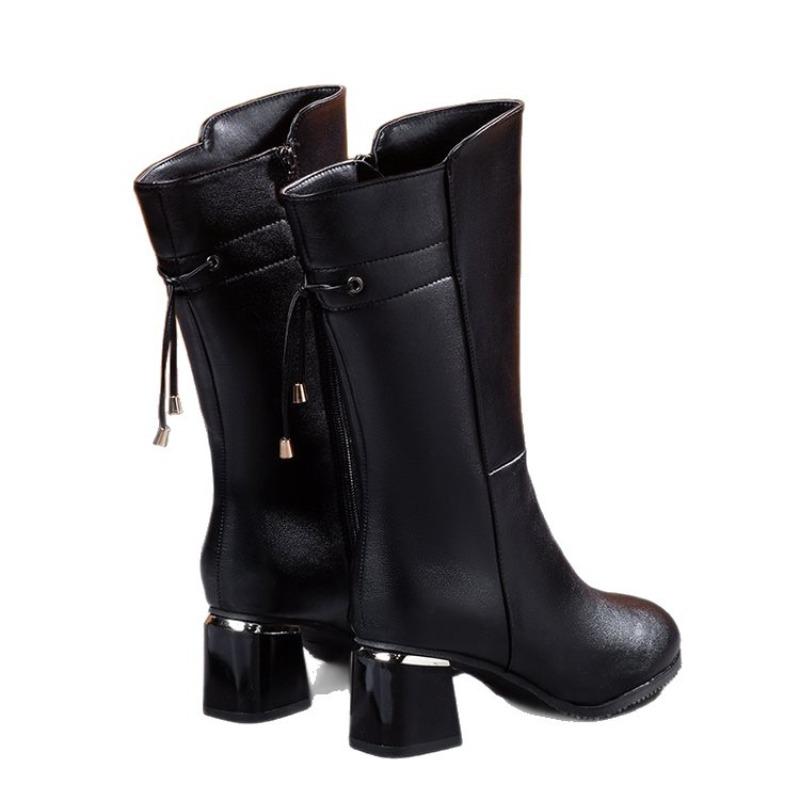 New Style Shoes: Thick Heels, High Heels, Versatile Long Boots, Knee-high Boots, Women's Shoes