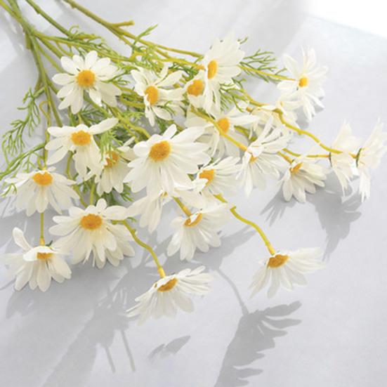 Künstliche Blumen Chrysanthemenstrauß 2 oder 5 Stiele 21 Zoll Realistisches Seiden-Kunststoff-Simulationsdesign UV-beständig Farbecht Fälschung