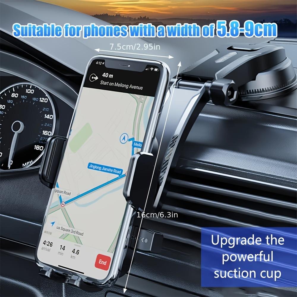A Multifunctional Car Phone Holder with a Suction Cup That Can Rotate 360 Degrees for Navigation.