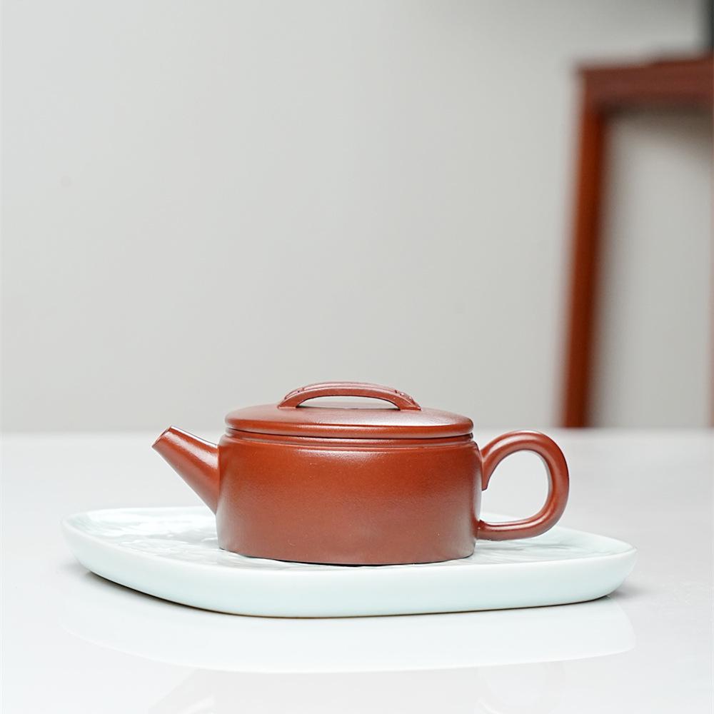 Ruyi Yixing Zisha Dragon Blood Sand Teapot - Wide Mouth Gongfu Tea Set
