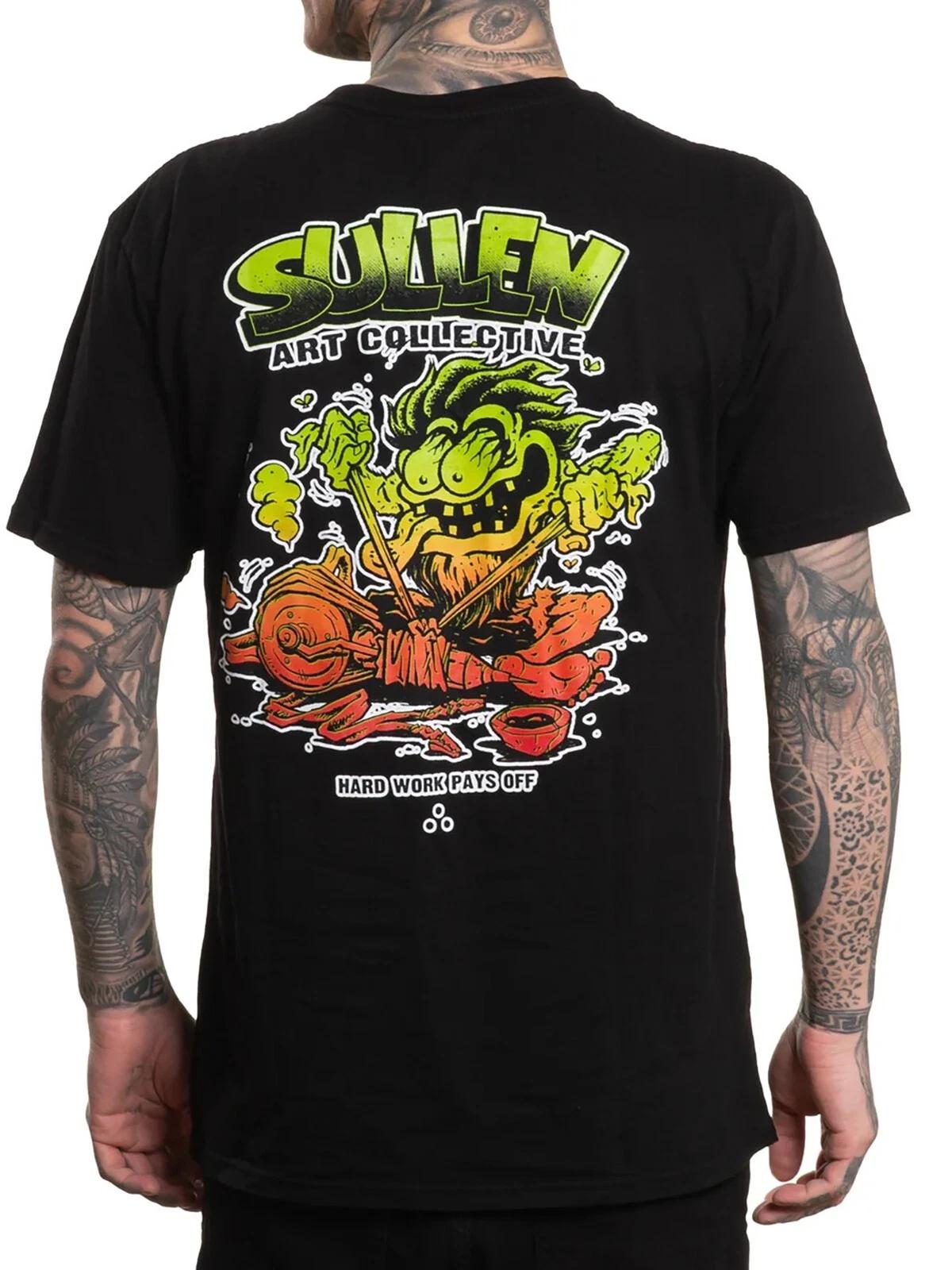 

Sullen Men s Weirdo Rotary Short Sleeve Premium T-shirt Cartoon Tattoo Style Tee L