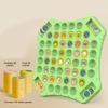 Multiplayer Animal/Fruit Theme Board Game Toy for Kids with Flip Chess for Family Gathering Classroom Activity Supply