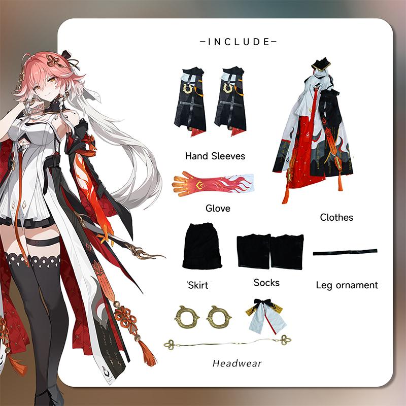Game Wuthering Waves Changli Cosplay Costume Jinzhou Magistrate Counselor Changli Dress Women Halloween Party Outfit