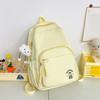 New high-value fresh and sweet candy-colored cartoon embroidered backpack female junior high school backpack