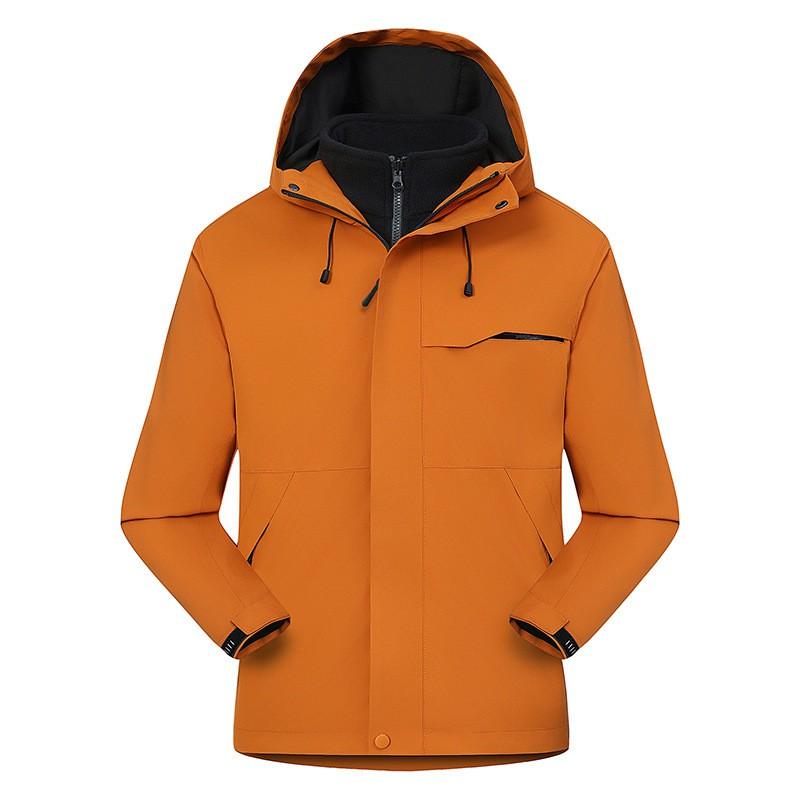 Unisex 3-in-1 Waterproof Windproof Outdoor Jacket With Removable Fleece Liner Hiking Climbing Fall Winter