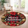 Christmas Round Carpet Perfect for Foyer Outdoor Kitchen Dining Room Anti-slip Round Rug Anime Office Decor Perfect Gift for Friends Family