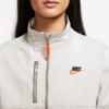 Nike Logo Retro Sports Stand Collar Printed Color Block Casual Jacket Women Jackets White FB7249-104